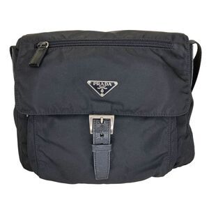 Prada Triangle Logo Nylon Shoulder Bag